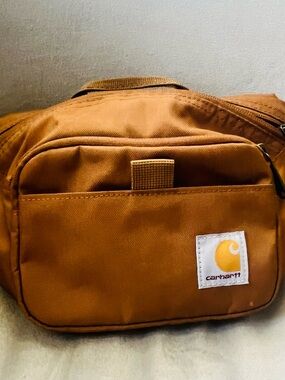 Carhartt Tan Canvas Belt Bag with Front Pocket
